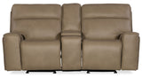 Riverton Power Gliding Console Loveseat With Power Headrest/Lumbar - Light Brown by Hooker Furniture - View 1
