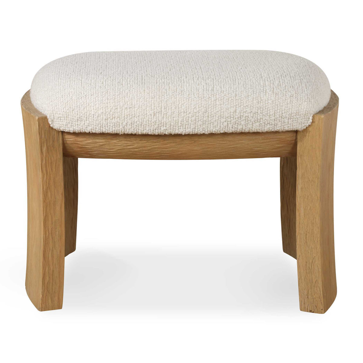 Port Small Bench Natural / White - White / Light Brown by Uttermost - View 1