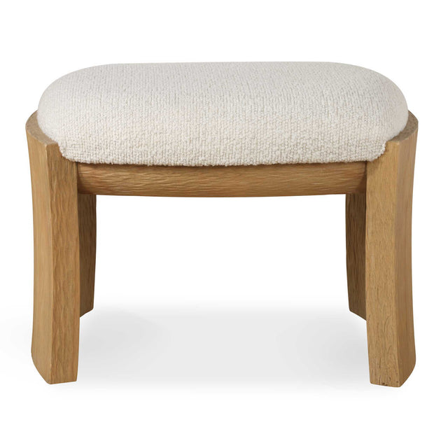 Port Small Bench Natural / White - White / Light Brown by Uttermost - View 1