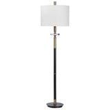 Maud Floor Lamp Aged Black - Black / White by Uttermost - View 3