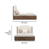 Athens Queen Upholstered Bed - Brown / Beige | Flexsteel