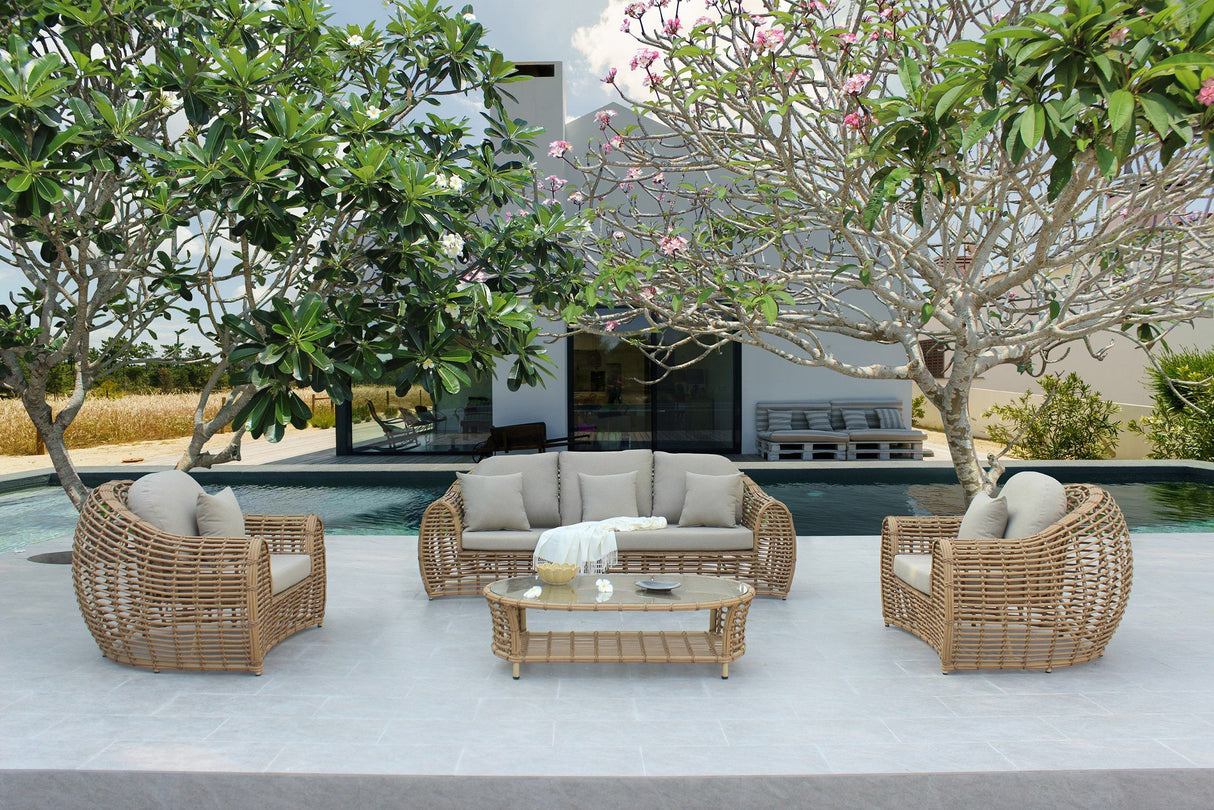 VIG Furniture - Renava Sandra Outdoor Sofa Set Beige