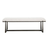 Midas Long Bench - Black / White by Uttermost - View 1