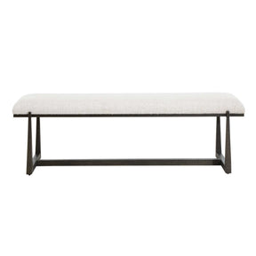 Midas Long Bench - Black / White by Uttermost - View 1