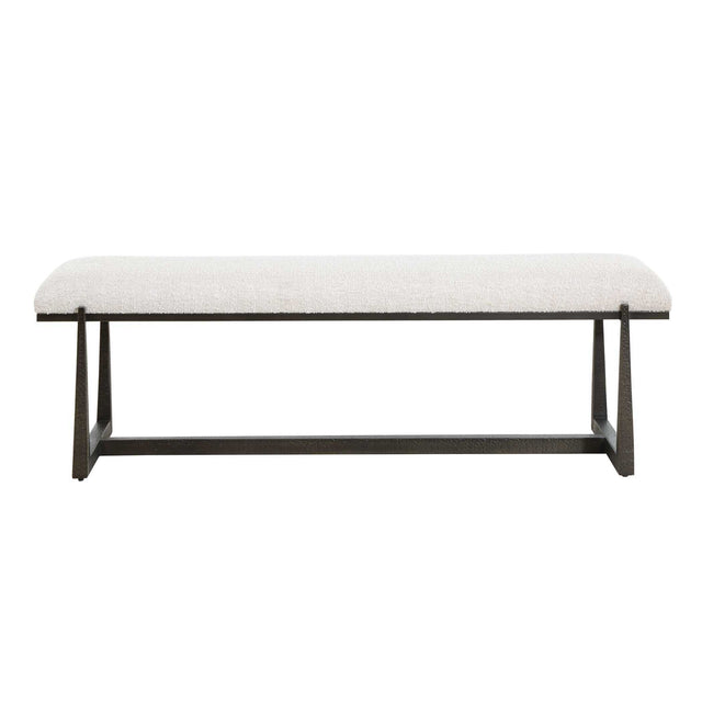 Midas Long Bench - Black / White by Uttermost - View 1