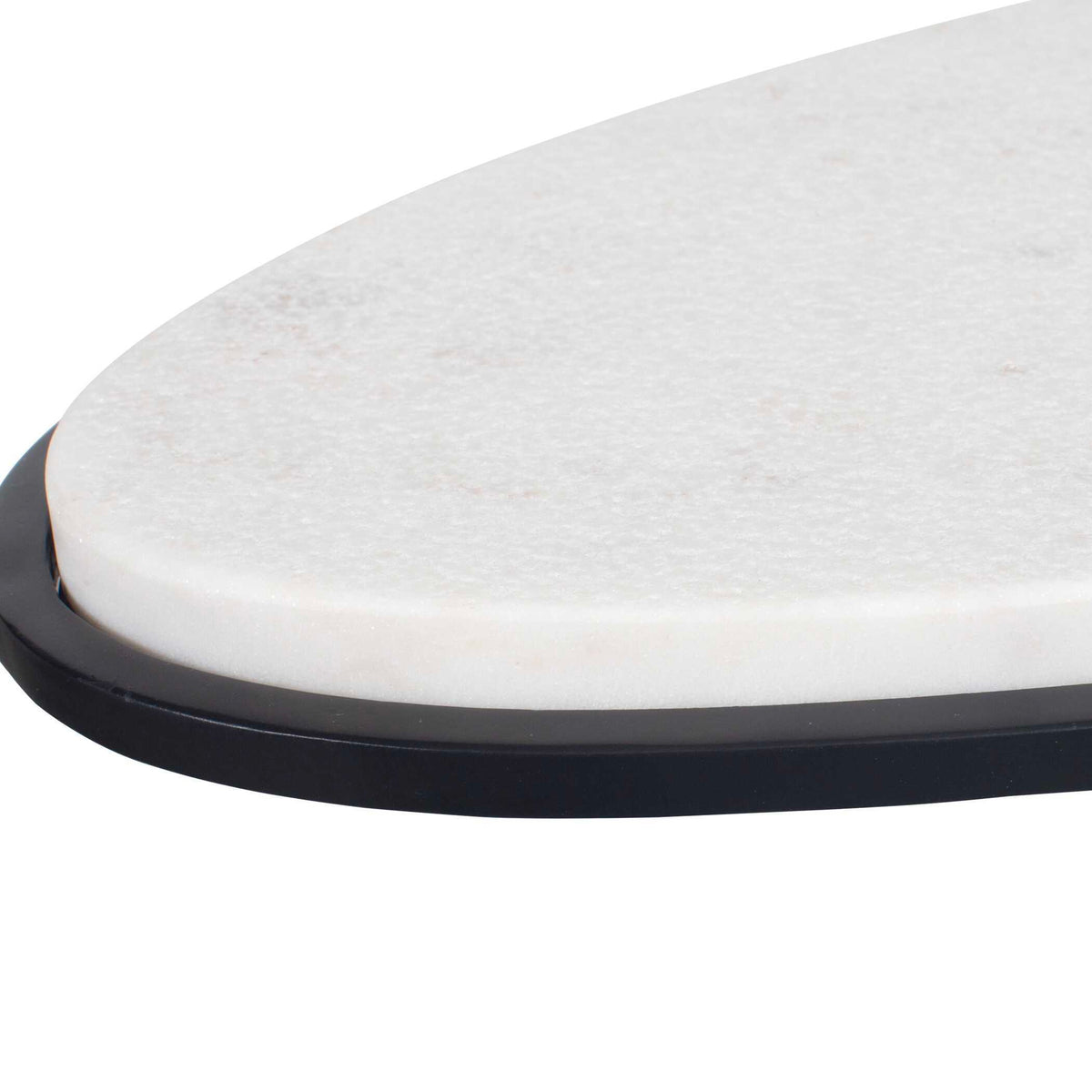 Morro Marble Side Table - White / Black by Uttermost - View 9