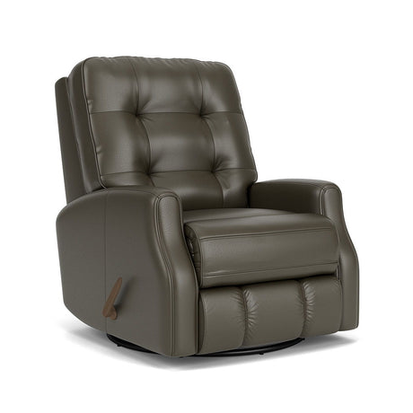 Devon Transitional Leather Swivel Gliding Recliner | Flexsteel