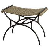 Playa Seagrass Small Bench - Black / Dark Gray by Uttermost - View 4