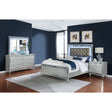 Arabesque Silver Metallic 4-piece Queen Bedroom Set