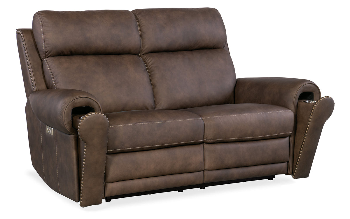 Duncan Power Loveseat With Power Headrest & Lumbar - Dark Brown by Hooker Furniture - View 6