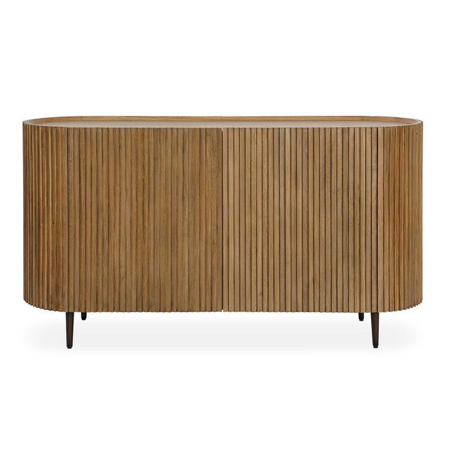Reese Pleated 2 Door Cabinet Woodtone - Light Brown by Uttermost - View 1
