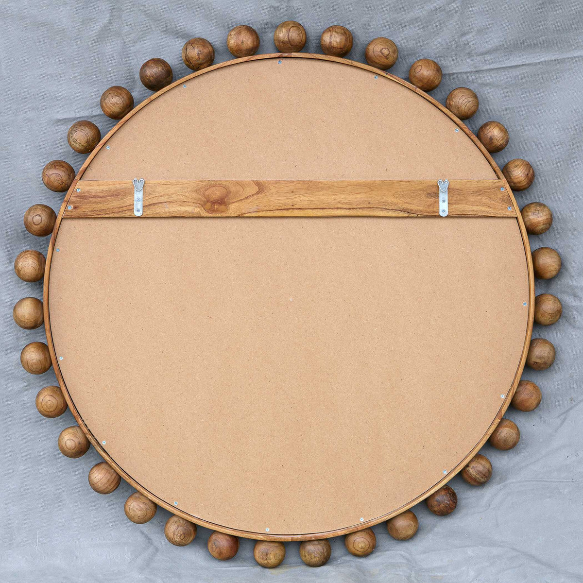 Cyra Wood Beaded Round Mirror - Bronze by Uttermost - View 8