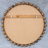 Cyra Wood Beaded Round Mirror - Bronze by Uttermost - View 8