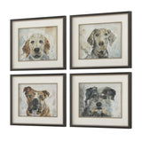 Dog Days Framed Prints (Set of 4) Black / Blue / Brown / Gray / Orange / White - Light Brown / Gray by Uttermost - View 4