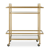 Erena Bar Cart Brass - Gold by Uttermost - View 1