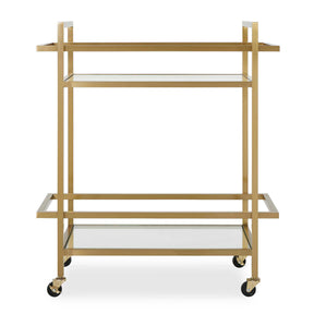 Erena Bar Cart Brass - Gold by Uttermost - View 1