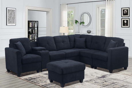 Sectional Sofa, Dark Blue - sold by Home Elegance USA