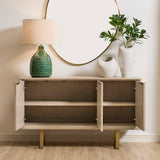 Maeva 3 Door Cabinet Light Wood - Light Brown by Uttermost - View 4