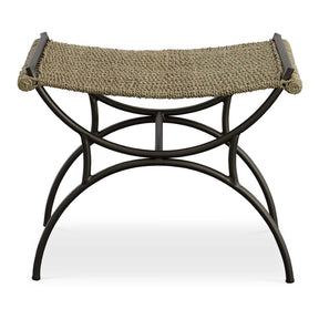 Playa Seagrass Small Bench - Black / Dark Gray by Uttermost - View 1