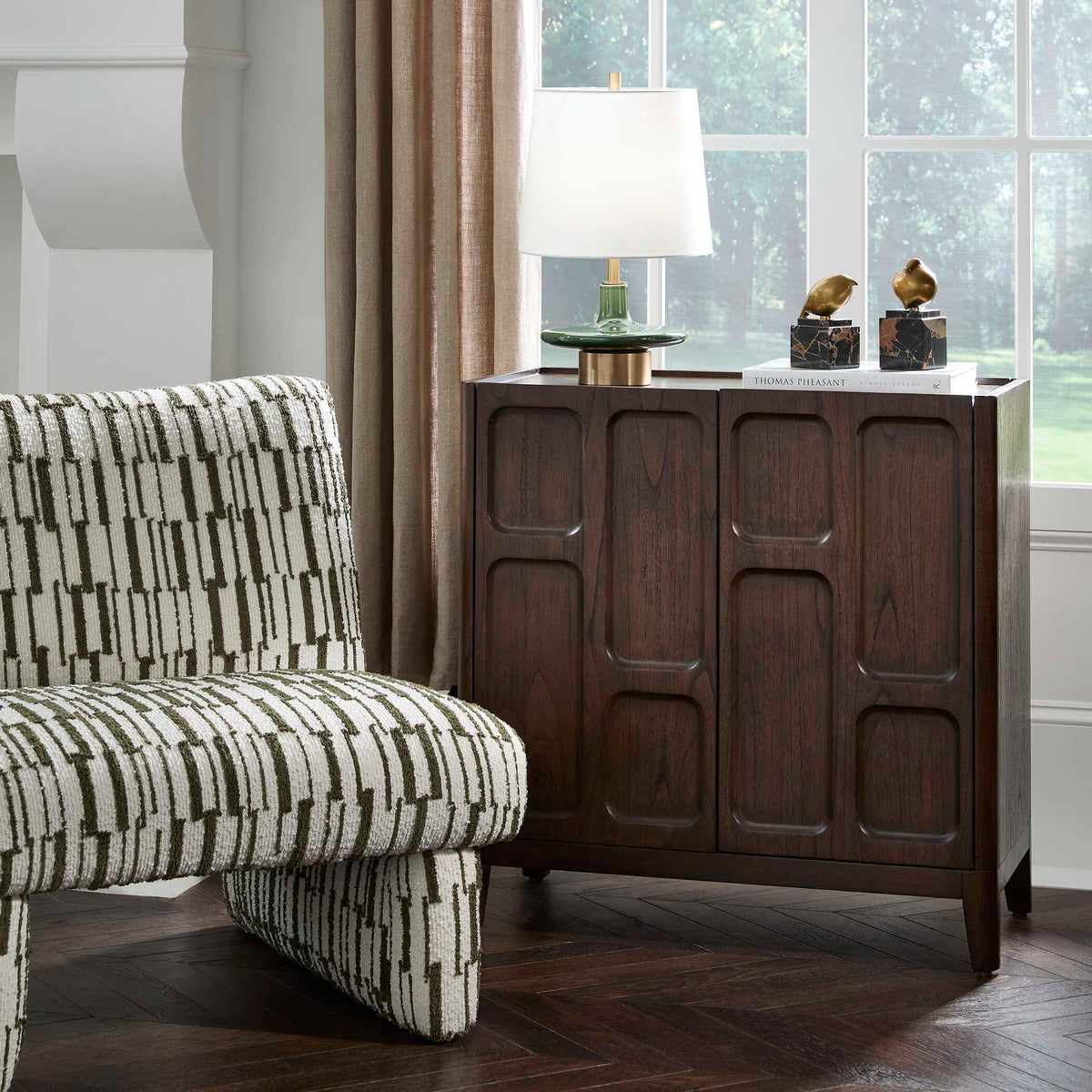 On The Block 2 Door Cabinet Walnut - Dark Brown by Uttermost - View 2