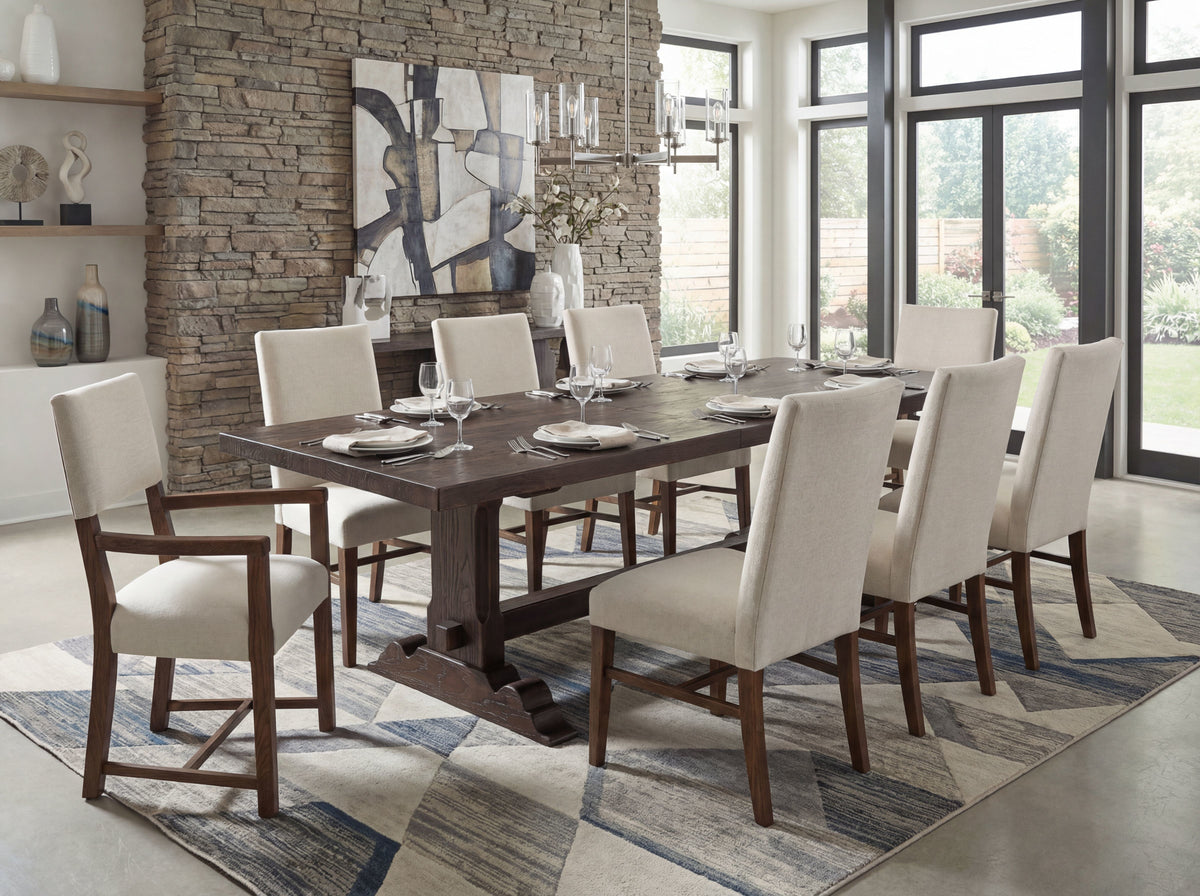Driftwood Rectangular Dining Table with Two 20-inch Leaves Burnt Timber - Dark Brown by Hooker Furniture - View 2
