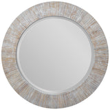 Repose Round Mirror Whitewash - Silver by Uttermost - View 1