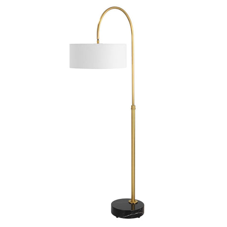 Huxford Brass Arch Floor Lamp - Yellow by Uttermost - View 4