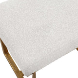 Midas Small Bench - Gold / White by Uttermost - View 6