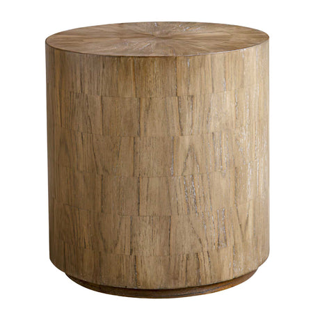 Nevis Wood Cylinder Side Table Woodtone - Light Brown by Uttermost - View 2