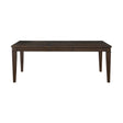 Dark Brown Finish 1pc Dining Table with Separate Extension Leaf Classic Look Dining Wooden Furniture