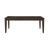 Dark Brown Finish 1pc Dining Table with Separate Extension Leaf Classic Look Dining Wooden Furniture