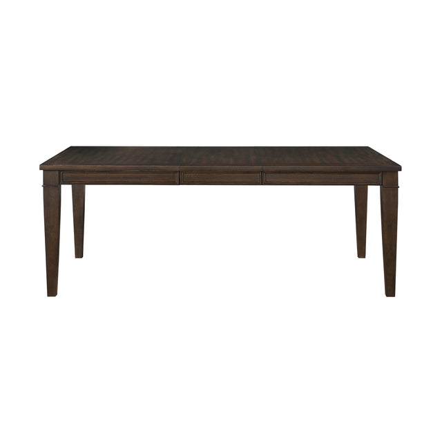 Dark Brown Finish 1pc Dining Table with Separate Extension Leaf Classic Look Dining Wooden Furniture