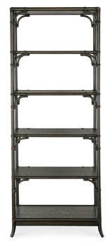 Retreat Pole Rattan Bookcase - Black by Hooker Furniture - View 3