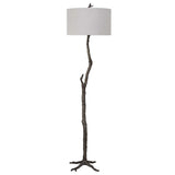 Spruce Rustic Floor Lamp - Black / White by Uttermost - View 4