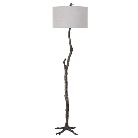 Spruce Rustic Floor Lamp - Black / White by Uttermost - View 4