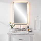 Crofton Vanity Mirror Black & Silver - Black / Silver by Uttermost - View 2