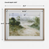 Verdant Watercolor Landscape Print - Light Brown by Uttermost - View 8