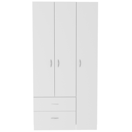 Eureka Three Door Armoire, Two Drawers, Rod - sold by Home Elegance USA