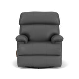 Geneva Transitional Leather Swivel Gliding Recliner | Flexsteel