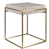 Inda Modern Accent Table Beige & Gold - Beige / Yellow by Uttermost - View 1