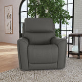 Carter Power Recliner With Power Headrest & Lumbar - Smoke | Flexsteel