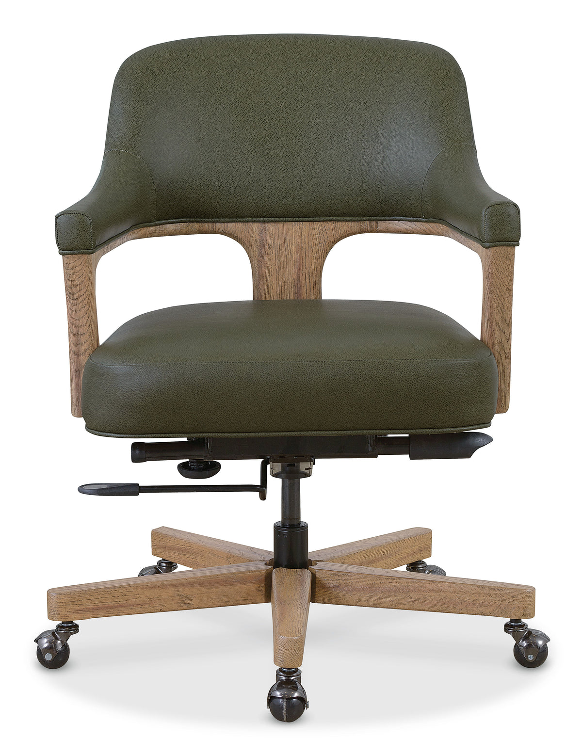 Briar Executive Swivel Tilt Chair - Dark Green / Light Brown by Hooker Furniture - View 10