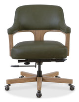 Briar Executive Swivel Tilt Chair - Dark Green / Light Brown by Hooker Furniture - View 10
