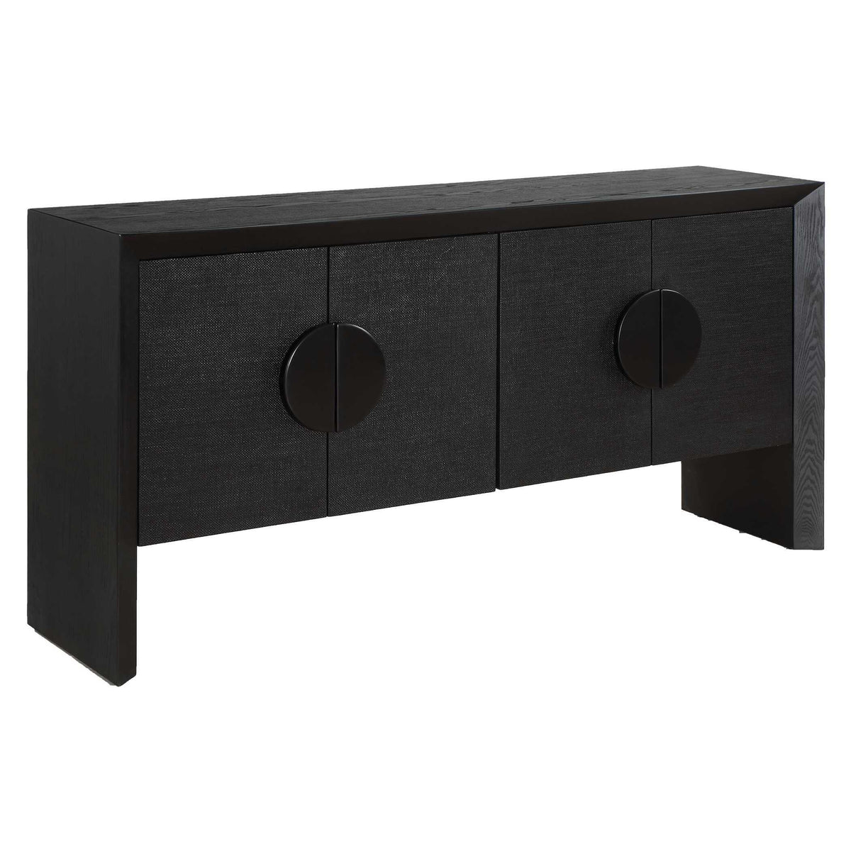 Williams 4 Door Cabinet - Black by Uttermost - View 5