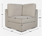Refuge Sand Corner Sofa - Beige by Uttermost - View 8