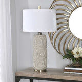 Zade Table Lamp Warm Gray - White by Uttermost - View 4