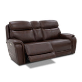 Walker Power Reclining Loveseat With Power Headrest & Lumbar - Dark Brown | Flexsteel
