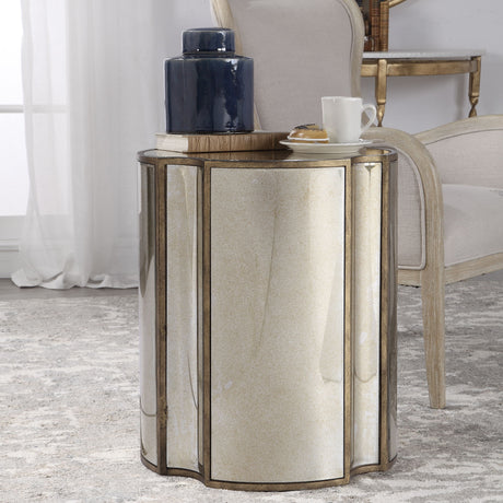 Harlow Mirrored Accent Table - Gold by Uttermost - View 2