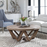 Kendry Reclaimed Wood Coffee Table - Light Brown by Uttermost - View 2