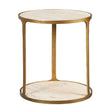 Clench Brass Side Table - Beige / Bronze by Uttermost - View 1